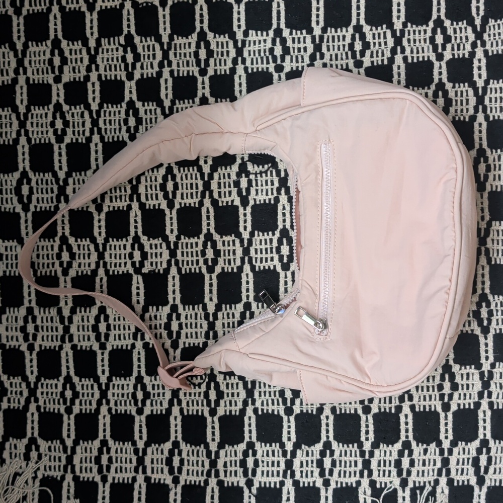 Pink Quilted Women's Shoulder Bag - Picture 2 of 4